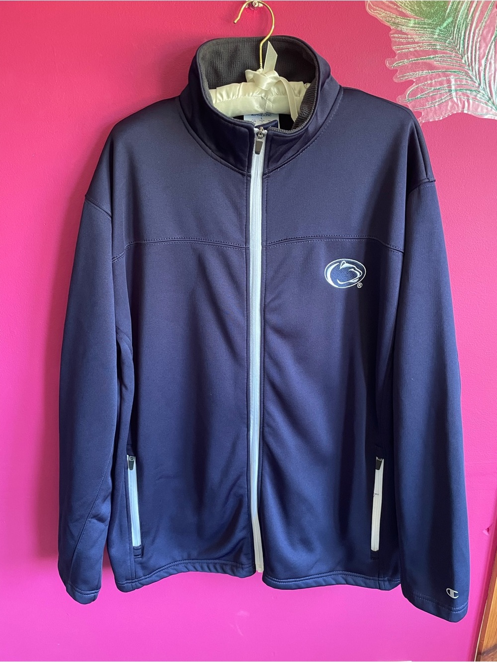 Penn State Navy Full-Zip Collared Champion™️ Jacket